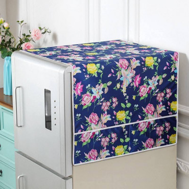 Fridge Dust Cover (Blue Rose)