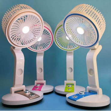 Rechargeable folding Fan With Led Light ( 2 Year warranty )