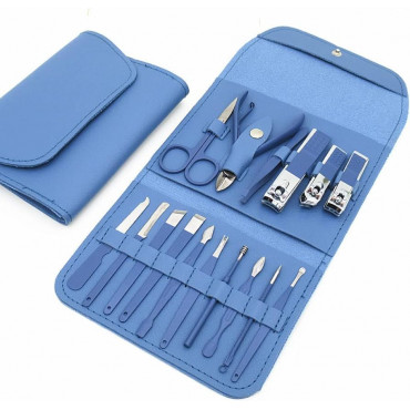 16Pcs Manicure Set Stainless Steel Nail Clippers Kit And Pedicure