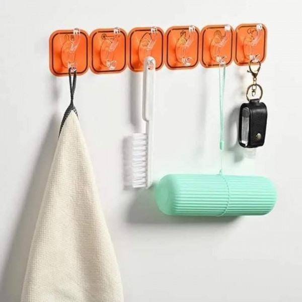 6-Row Sticky Hooks (1 Pcs)