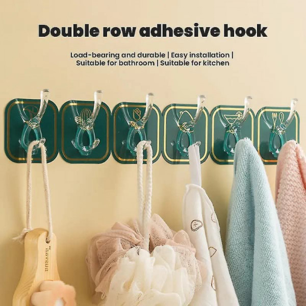 6-Row Sticky Hooks (1 Pcs)