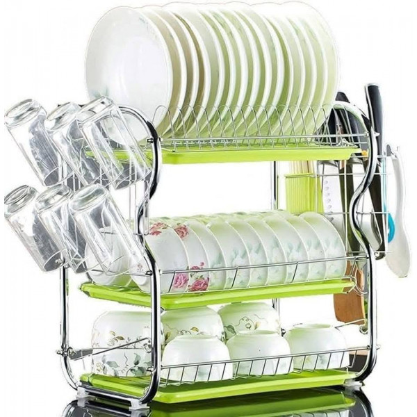 3 Layer Kitchen Dish Rack