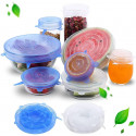 6 Pcs Silicon Food Lids