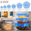 6 Pcs Silicon Food Lids