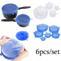 6 Pcs Silicon Food Lids