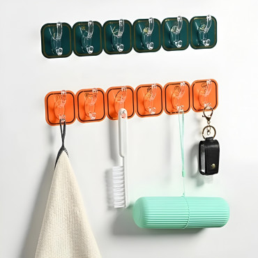 6-Row Sticky Hooks (2 Pcs)