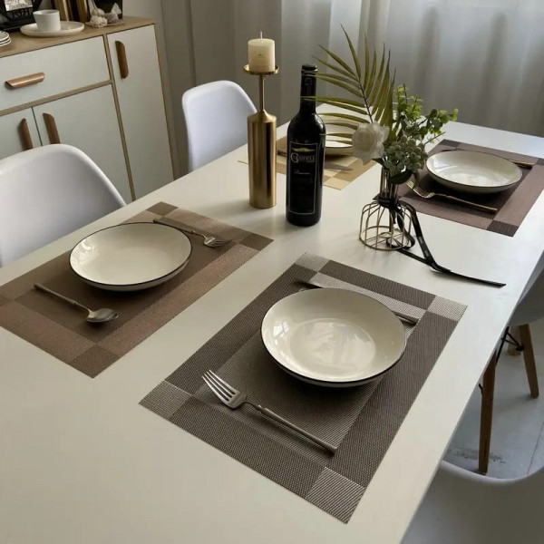 Dining Table mat ( গ্রে কালার ৬ পিচের সেট )