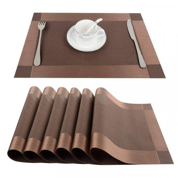 Dining Table Mat ( কফি কালার ৬ পিচের সেট )