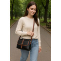 Genuine Soft Leather Handbag (Black)