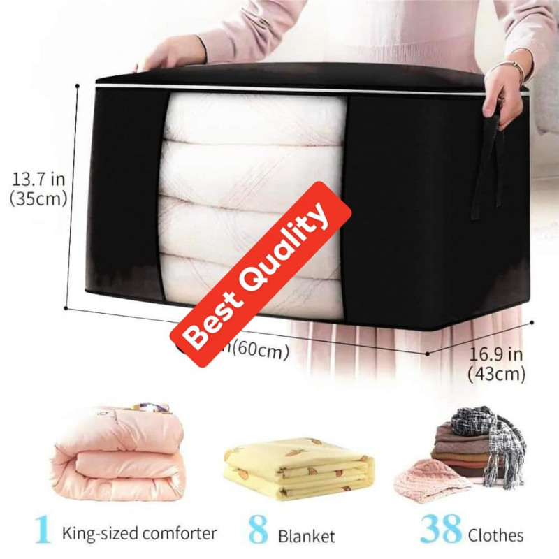 Quilt Storage Bag (Black Horizontal)