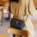 Mini Leather Shoulder Bag (Black)