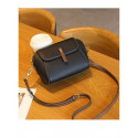 Mini Leather Shoulder Bag (Black)