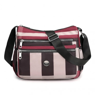 Multi Pocket Crossbody Bag (Maroon)