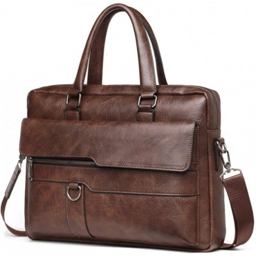 Official And leather Laptop Bag (Coffee)