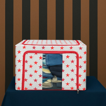 Oxford Fabric Clothes Storage Bag (Red Star)