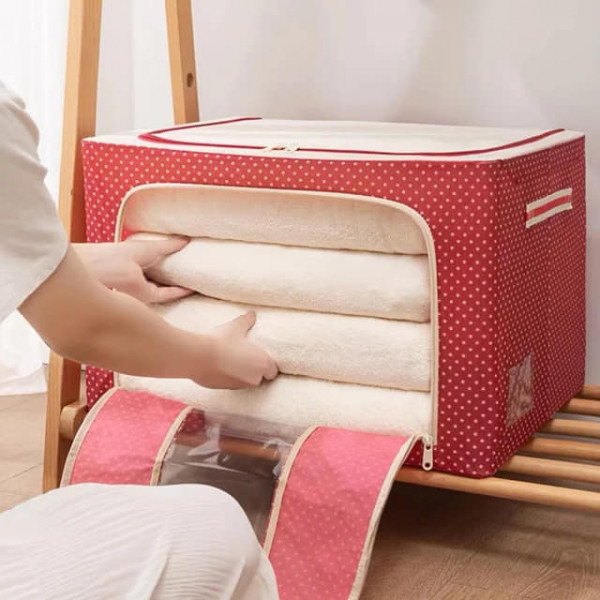 Oxford Fabric Clothes Storage Bag (Red Dot)