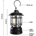 Rechargeable Retro Camping Lamp (Black)