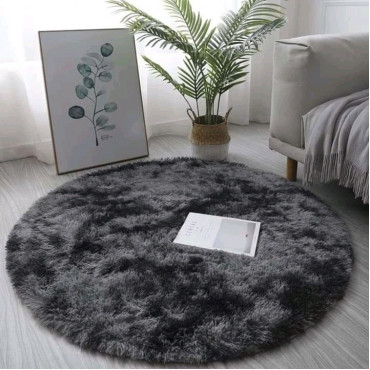 Round Carpet Floor Mats(Black)
