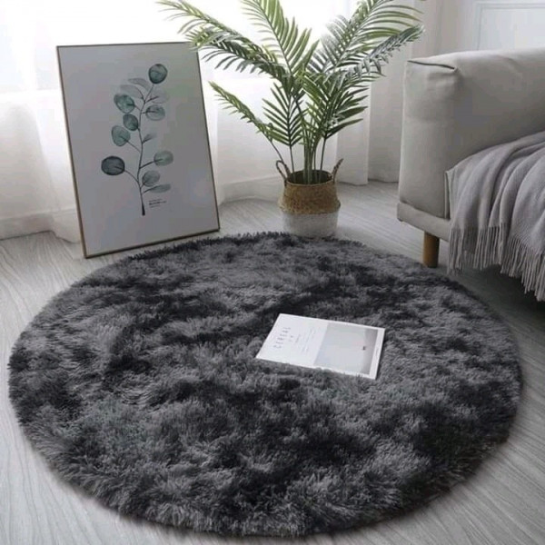 Round Carpet Floor Mats(Black)