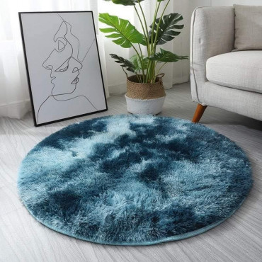 Round Carpet Floor Mats(Blue)