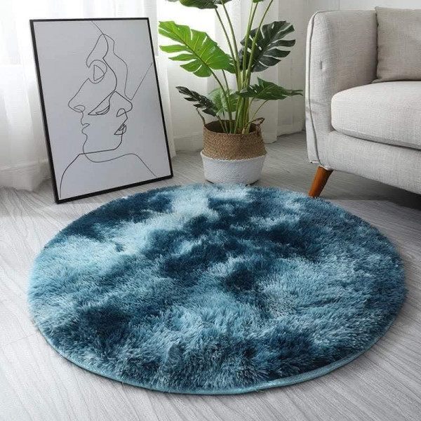 Round Carpet Floor Mats(Blue)