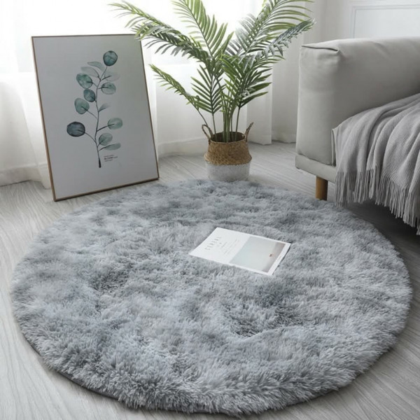 Round Carpet Floor Mats(Gray)