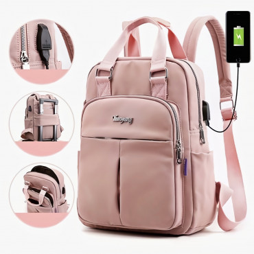 Travel And School Bagpack ( Pink )