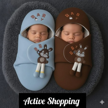 Winter Baby Care Blanket Past+Coffee (২ পিচ)