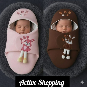 Winter Baby Care Blanket Pink+Coffee (২ পিচ)