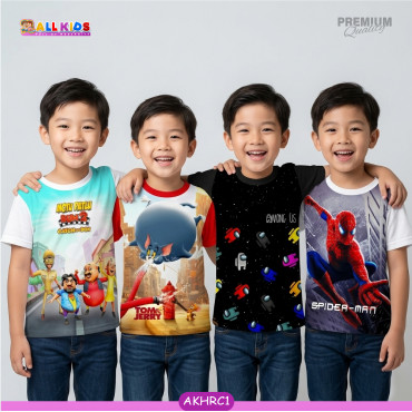 4pcs Half sleeve boy...