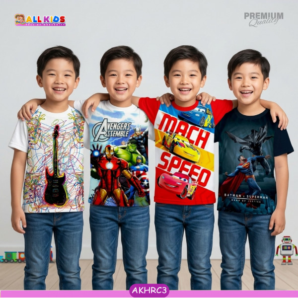 4pcs Half sleeve boys t-shirt combo-AKHRC3