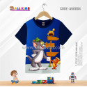 TOM AND JERRY NAVY ARROW KIDS 3D T-SHIRT HALF SLEEVE (SUBLIMATION PRINT)-AK0004