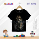 TIGER ROYAL BANGOL REAL KIDS 3D T-SHIRT HALF SLEEVE (SUBLIMATION PRINT)-AK0012