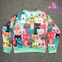 KIDS SWEAT SHIRT AND TROUSER SET CAT (3D SUBLIMATION PRINT)-AKS01