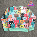 KIDS SWEAT SHIRT AND TROUSER SET CAT (3D SUBLIMATION PRINT)-AKS01