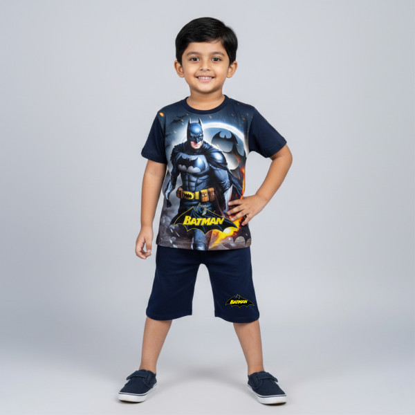  T-shirt & half pant set  batman design-AKSETC1.1