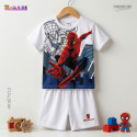 T-shirt & half pant set  Spiderman white design-AKSETC1.2