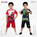 2Pcs T-shirt & half pant set combo spiderman & hulk-AKSETC4
