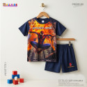  T-shirt & half pant set  spiderman navy design-AKSETC5.1