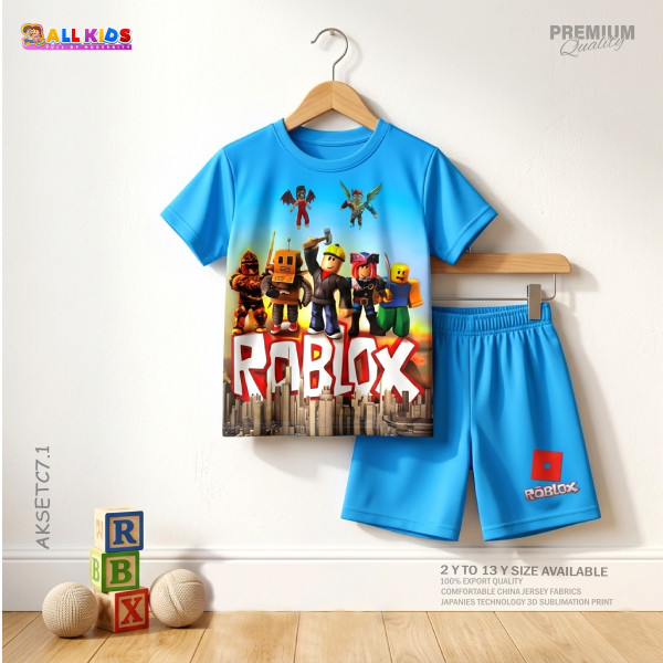  T-shirt & half pant set roblox design-AKSETC7.1