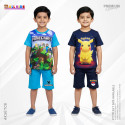 2Pcs T-shirt & half pant set combo minecraft & pokemon - AKSETC8