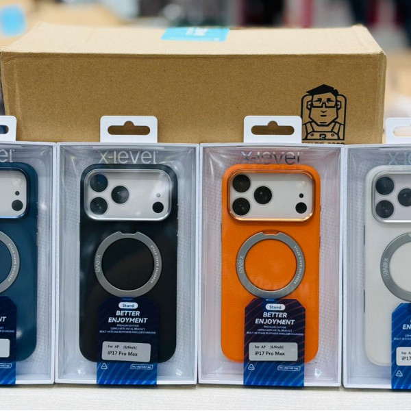 Official X-Level Leather Magnetic Ring Stand Case For iPhone