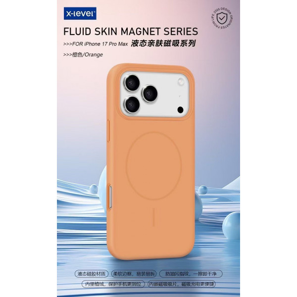 X-LEVEL For iPhone 17 Pro Max Case Compatible with MagSafe Liquid Silicone Phone Back Cover Skin Touch