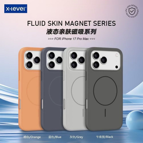 X-LEVEL For iPhone 17 Pro Max Case Compatible with MagSafe Liquid Silicone Phone Back Cover Skin Touch