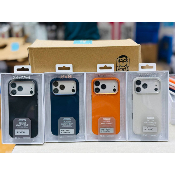 Official X-Level Leather Case iPhone For 17 Pro Max