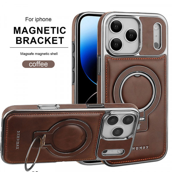 RMBMAX Premium Super Finish Leather Magsafe Stand Case For iPhone