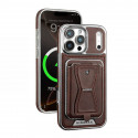 RMBMAX Premium PU leather Magsafe hard case with magnetic card holder Case For Iphone