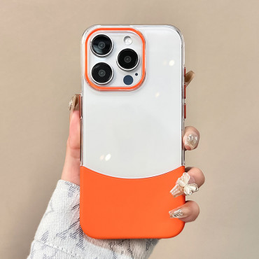 Luxury Design Colorful Transparent 2 Part Case For Iphone 