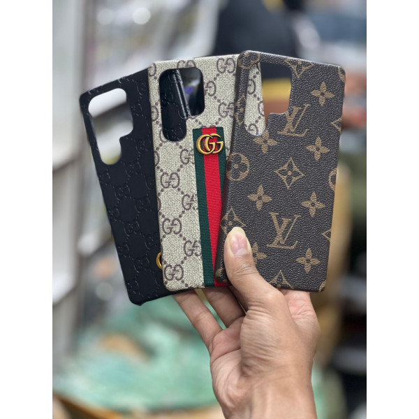 Premium Leather Texture Brand Case For Samsung S Series 