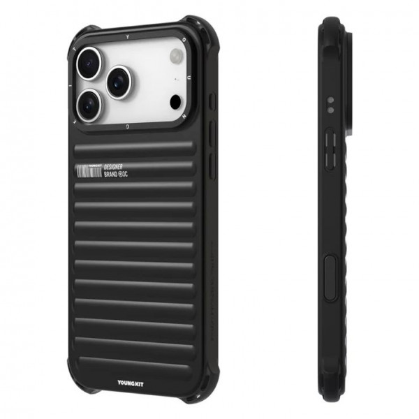 YOUNGKIT For iPhone 17 Pro Max Case Compatible with MagSafe Suitcase Texture IMD TPU Phone Cover